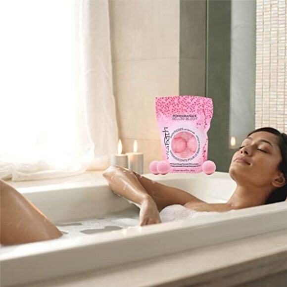 Vitabath Bath Fizzies w/ Epsom Salt Relax Nourish Unwind Pomegranate Bellini 9ct - Picture 4 of 6